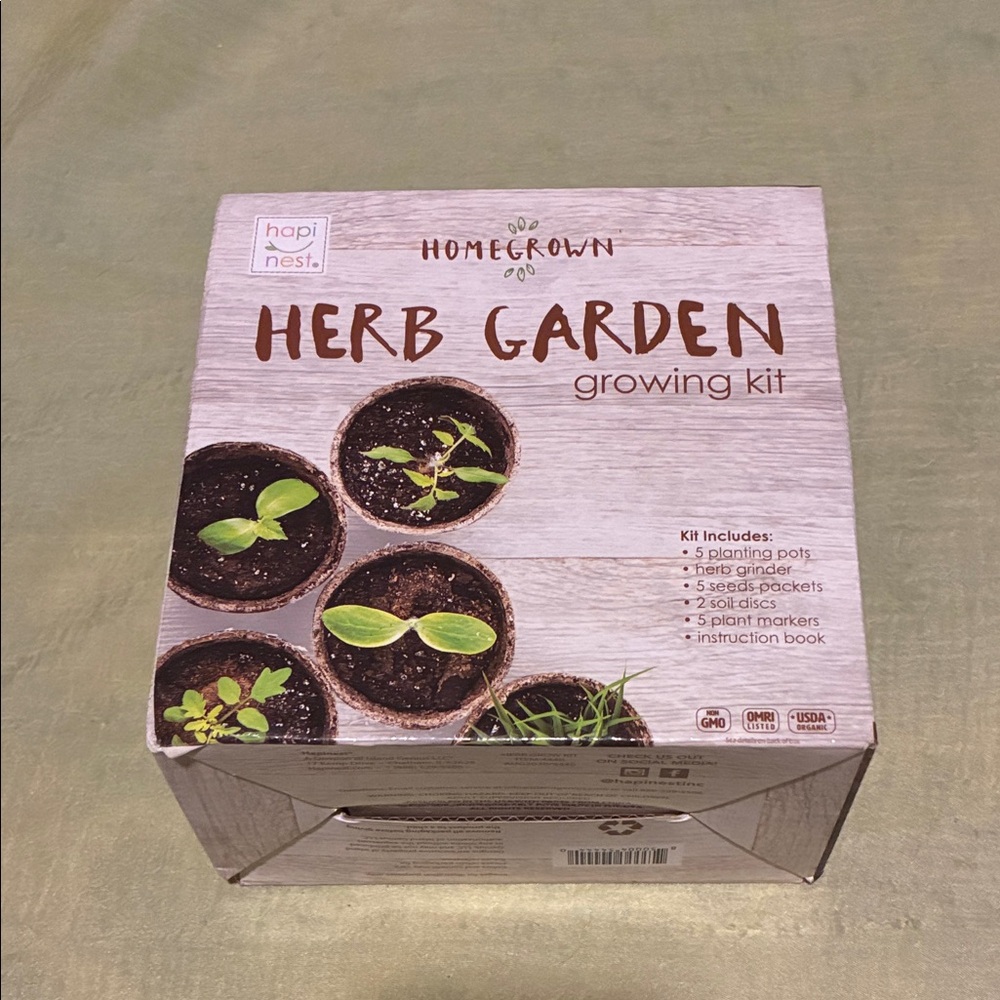 Herb Garden Growing Kit - Brown